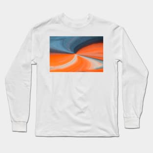 Orange And Blue Art Long Sleeve T-Shirt